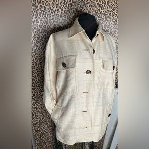 Yves Saint Laurent “Rive Gauche” Raw Silk Jacket Sz 42